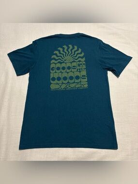 Mens Fayettechill Mountain Co. Goods for the Woods Tee | Blue-Green | Size Small